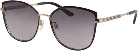 Gucci GG 0589SK 001 Black Gold Metal Cat.